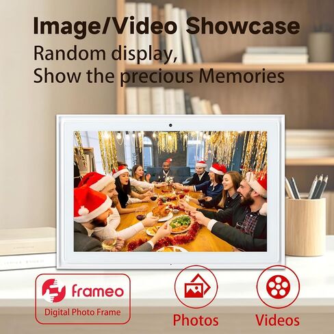 إطار صور رقمي واي فاي ذكي مقاس 10.1 بوصة، تقويم Frameo مع 1280x800 IPS، شاشة تعمل باللمس، تدوير تلقائي، مثبت على الحائط، أفضل هدية لمشاركة الصور/مقاطع الفيديو على الفور عبر تطبيق Frameo in Kuwait