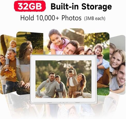 إطار صور رقمي FRAMEO 10.1 بوصة WiFi 32GB 800 * 1280 IPS شاشة لمس رقمية إطار صورة رقمي سهل الإعداد ومشاركة الصور أو الفيديو عبر تطبيق Frameo in Kuwait