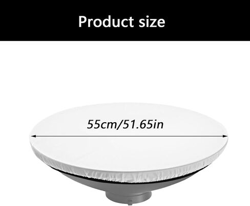 ordinarYone 55cm Soft Diffuser Lamp Cover Cloth Diffuser Reflector Lamp Sock for Flashing Light Beauty Dish Photography Studio in Kuwait