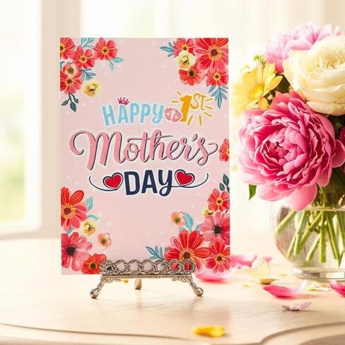 HEARTAGS- First Mothers Day Card Pop Up, 6x8 in Happy 1st Mother's Day Card For New Mom, First Mothers Day Gifts With Envelope in Saudi Arabia