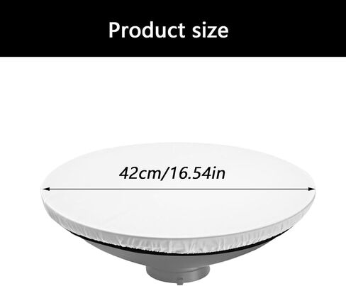 ordinarYone 42cm Soft Diffuser Lamp Cover Cloth Diffuser Reflector Lamp Sock for Flashing Light Beauty Dish Photography Studio in Kuwait