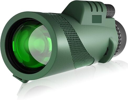 80x100 Portable Monocular, Vision Device for Outdoor Travel, Camping, Bird Watching, Concerts, Green in Kuwait
