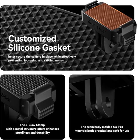 AMAZEAR Magnetic Mount for DJI OSMO Action 6 & Nano Accessories (2 Pack), Quick-Release Extension Base Bracket with 1/4" Adapter for GoPro Tripod/Selfie Stick, Black in Kuwait