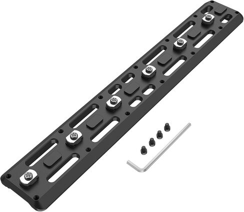 Arca تتوافق السكك الحديدية لـ M-LOK المتوافقة مع معايير Arca Swiss / RRS، لوحة Arca للسكك الحديدية سريعة التحرير من الألومنيوم محول تثبيت ثلاثي القوائم من الألومنيوم لرأس الكرة ثلاثي القوائم، وجبل بندقية الصيد، واجهة ذات فتحتين in Kuwait