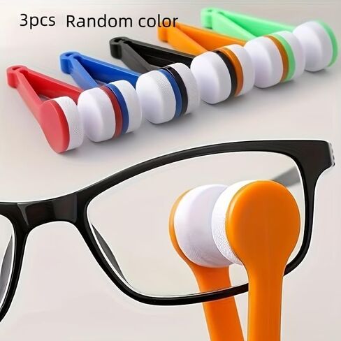 3pcs Multifunctional Portable Glasses Cleaning Brush Does Not Leave Traces Ideal for Christmas in Kuwait