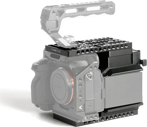 M5V PRO Camera Power Expansion Module with Camera Cooling Fan + DC to NP-FZ100 Dummy Battery, Suitable for FX3/FX3A/A7IV/A7V/A7SIII/A7C II/ZVE-1/A6700 Cameras with Protective Cage in Kuwait