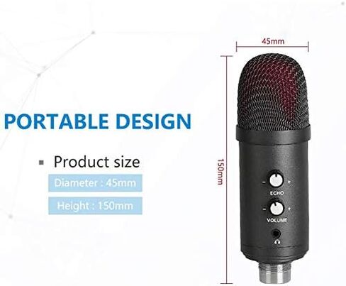 ميكروفون الكمبيوتر الاحترافي Microfono Pc لتسجيل استوديو الغناء والاجتماعات للكمبيوتر الشخصي in Kuwait