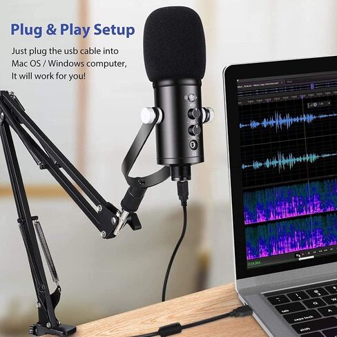 ميكروفون الكمبيوتر الاحترافي Microfono Pc لتسجيل استوديو الغناء والاجتماعات للكمبيوتر الشخصي in Kuwait