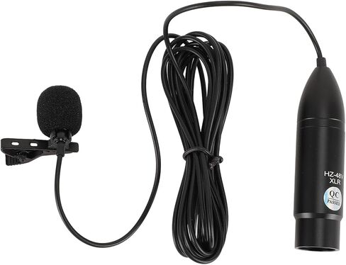 ميكروفون Fabater XLR Lavalier، ميكروفون قلبي أحادي الاتجاه متعدد الاتجاهات يمكن ارتداؤه مع معدن، طاقة لمذيعي بث مقابلات Vlog والمحاضرات in Kuwait
