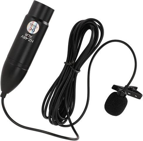 ميكروفون Fabater XLR Lavalier، ميكروفون قلبي أحادي الاتجاه متعدد الاتجاهات يمكن ارتداؤه مع معدن، طاقة لمذيعي بث مقابلات Vlog والمحاضرات in Kuwait