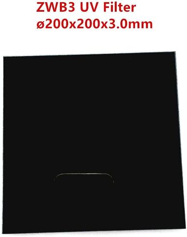 200 200 3.0mm UV Pass Filter ZWB3 UG5 U-330 Ultraviolet Glass for 253.7 254nm Mineral Fluorescence Analyzer Transilluminator in Kuwait
