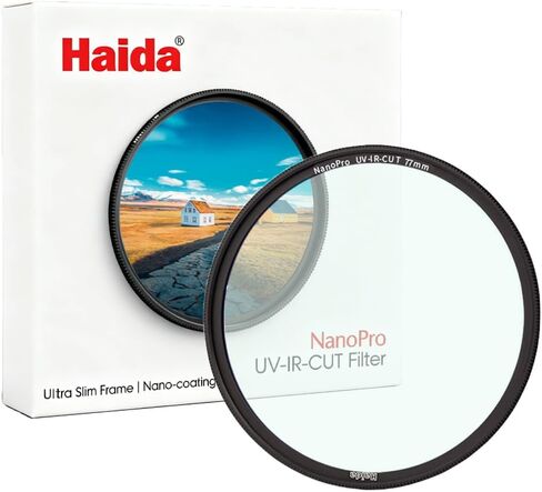 Haida NanoPro UV-IR-Cut Filter Optical Glass 99.4% Visible Light Transmittance, Slim Metal Ring (Anti-Vignetting), for Standard/Wide-Angle Lenses, Outdoor Photography (58mm) in Saudi Arabia