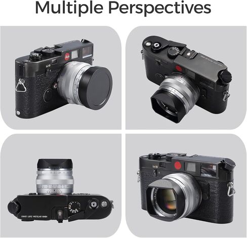 غطاء عدسة معدني مربع 1.5/50 (مع غطاء)، مناسب لملحقات الكاميرا ZEISS C Sonnar T* ZM 1.5/50 M (أسود) in Kuwait