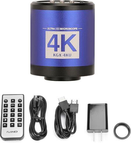 كاميرا مجهر USB Diydeg، كاميرا مجهرية 4K 30FPS HDMI USB C مع جهاز تحكم عن بعد، دقة 8.29 ميجابكسل 3840 × 2160 رقمية صناعية للصور والفيديو (KGX-4KU 4K) in Kuwait