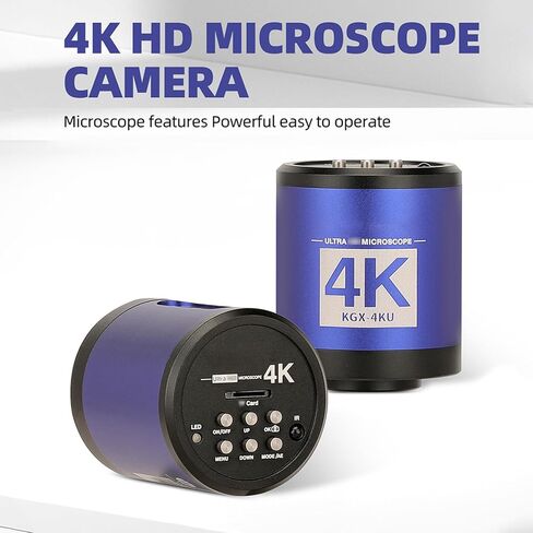 كاميرا مجهر USB Diydeg، كاميرا مجهرية 4K 30FPS HDMI USB C مع جهاز تحكم عن بعد، دقة 8.29 ميجابكسل 3840 × 2160 رقمية صناعية للصور والفيديو (KGX-4KU 4K) in Kuwait