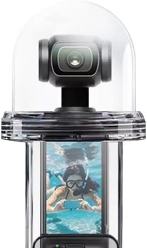 Waterproof Case with Anti-Fog Pad for DJI Osmo Pocket 4 Camera,Underwater Housing Shell Cage Supports 60M/196FT Deep Diving Scuba Snorkeling with Quick Release Bracket Screw Action 6 Accessories in Kuwait