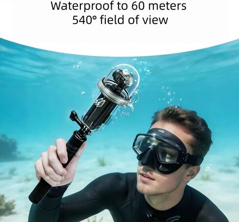 Waterproof Case with Anti-Fog Pad for DJI Osmo Pocket 4 Camera,Underwater Housing Shell Cage Supports 60M/196FT Deep Diving Scuba Snorkeling with Quick Release Bracket Screw Action 6 Accessories in Kuwait
