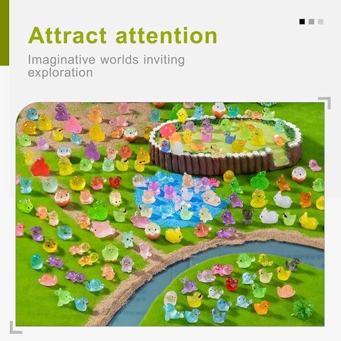 180 Pcs 18-Color Mini Resin Mushroom Figures,Glow in Dark Miniature Figurines Bulk for Fairy Garden,Dollhouse Décor,Terrarium & Scavenger Hunts - Tiny Mushroom Accessories with Realistic Details in Saudi Arabia