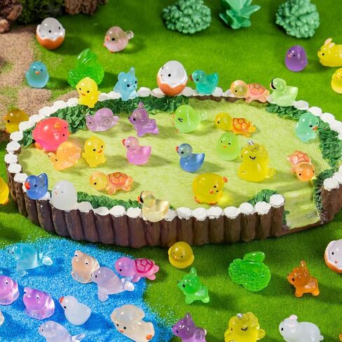 180 Pcs 18-Color Mini Resin Mushroom Figures,Glow in Dark Miniature Figurines Bulk for Fairy Garden,Dollhouse Décor,Terrarium & Scavenger Hunts - Tiny Mushroom Accessories with Realistic Details in Saudi Arabia