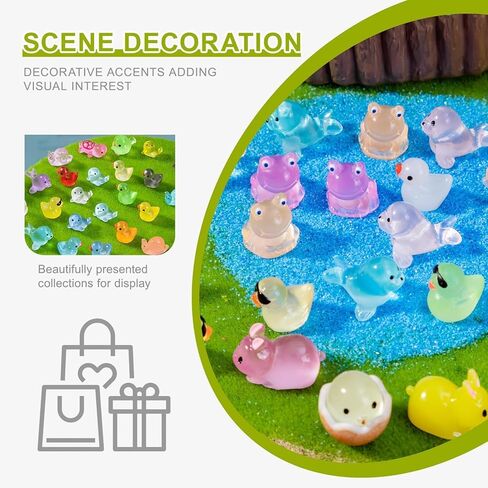 180 Pcs 18-Color Mini Resin Mushroom Figures,Glow in Dark Miniature Figurines Bulk for Fairy Garden,Dollhouse Décor,Terrarium & Scavenger Hunts - Tiny Mushroom Accessories with Realistic Details in Saudi Arabia