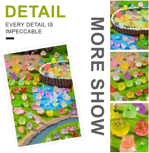 180 Pcs 18-Color Mini Resin Mushroom Figures,Glow in Dark Miniature Figurines Bulk for Fairy Garden,Dollhouse Décor,Terrarium & Scavenger Hunts - Tiny Mushroom Accessories with Realistic Details in Saudi Arabia