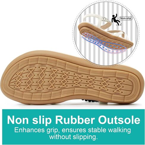 Alicegana Womens Sandals Dressy Flats: Summer Comfortable Walking Shoes Elastic Strap Casual Vacation Sandals 2026 in Saudi Arabia