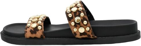 صندل Corkys Footwear النسائي ذو المقعد - يتميز بحزامين مع زخارف مسمارية ونعل داخلي مبطن - لطيف ومريح وعصري للارتداء طوال اليوم in Kuwait