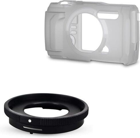 JJC Conversion Lens Adapter Ring Replaces Olympus CLA-T01 Filter Adapter with Camera Silicone Jacket for Olympus Tough TG-7 TG7 in Kuwait