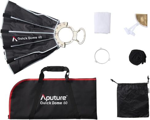 Aputure Quick Dome 60 Softbox Quick-Release Bowens Mount Circular Soft Box for Studio Light Aputure Strom 400x LS 300D II 300X 600x pro 600d amaran 60 100 200 300 LED Lighting Soft Boxes in Kuwait