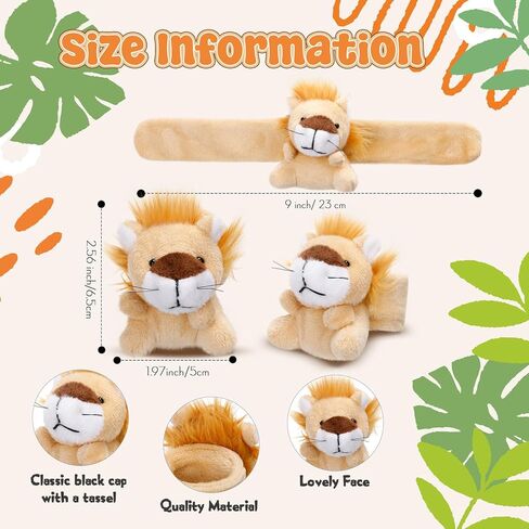 Vinsot 50 Pcs Stuffed Animal Slap Bracelets for Kids Plush Mini Plush Slap Bracelet Wrist Snap Band Toys Bulk for Themed Party Favors, Holiday Gifts, Classroom Rewards in Saudi Arabia