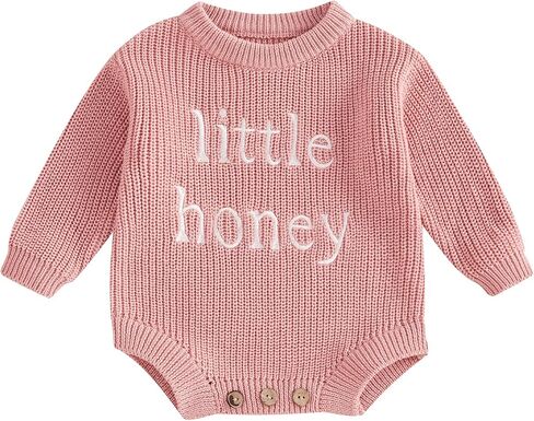 سترة رومبير للأطفال الرضع سترة منسوجة كبيرة الحجم بعسل صغير ملابس شتوية دافئة للأطفال حديثي الولادة in Kuwait