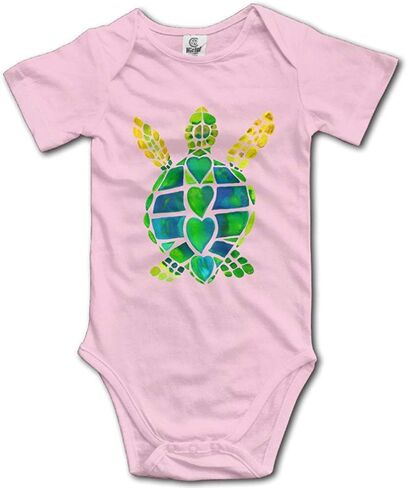 SADODER Sea Turtle Romper Baby Climbing Short Sleeve Bodysuit Cotton 0-24 Months in Kuwait