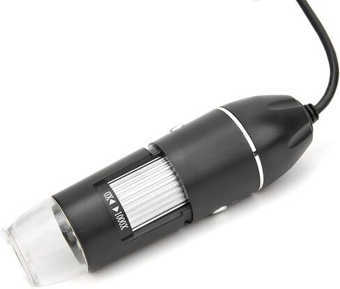 Fafeicy USB Digital Microscope, 50X-1000X Magnification with Adjustable 8 LED Lights and Flexible Bracket, for Observation Industrial Maintenance Biological Research in Kuwait
