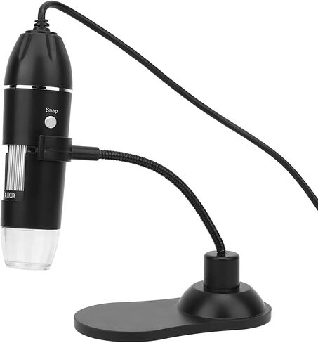 Fafeicy USB Digital Microscope, 50X-1000X Magnification with Adjustable 8 LED Lights and Flexible Bracket, for Observation Industrial Maintenance Biological Research in Kuwait