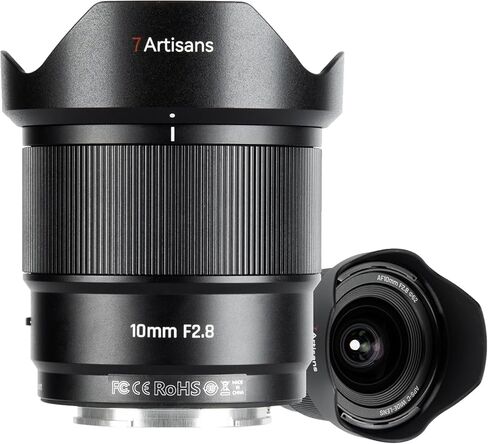 7artisans AF 10 مم F2.8 التركيز التلقائي APS-C عدسة كاميرات بدون مرآة، زاوية واسعة للغاية 105.3 درجة لمدونات الفيديو/صور السيلفي/الفيديو/السفر/البورتريه/التصوير الفوتوغرافي في الشوارع/الموضوعات الإنسانية (لحامل Nikon Z) in Kuwait