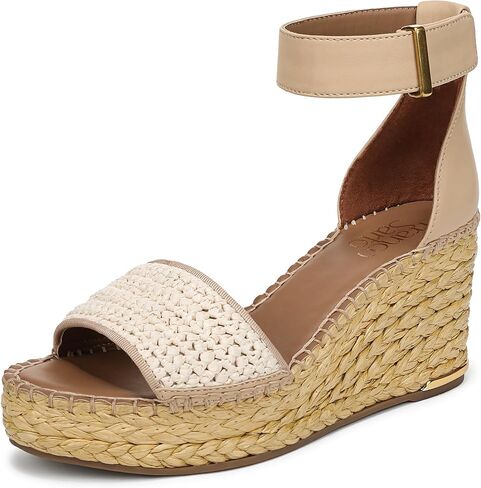 صندل نسائي من Franco Sarto Clemens Espadrille ويدج باللون البيج الطبيعي 13 M in Kuwait