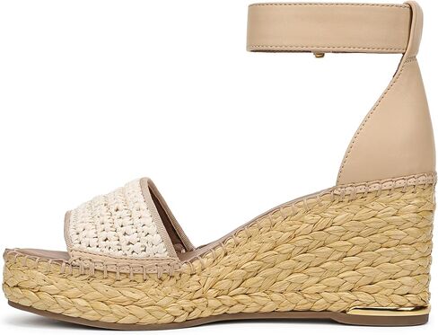 صندل نسائي من Franco Sarto Clemens Espadrille ويدج باللون البيج الطبيعي 13 M in Kuwait