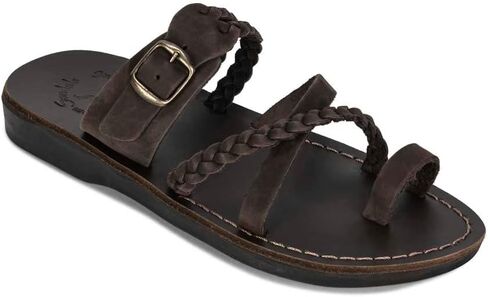 Sophia Buckle - Leather Braided Slide Sandal - Women Sandals in Saudi Arabia