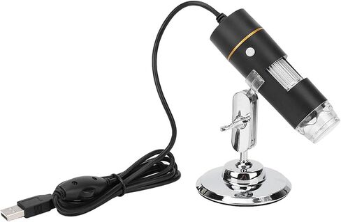 مجهر رقمي USB، 300.000 بكسل USB HD 1000X PCB محمول للجيب مع 8 مصابيح LED وحامل مجهر in Kuwait