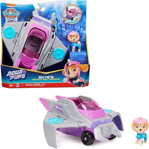 PAW Patrol Aqua Pups Skye Transforming Manta Ray Vehicle with Collectible Action Figure, Kids’ Toys for Ages 3 and up in Saudi Arabia