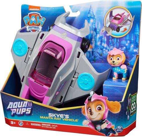 PAW Patrol Aqua Pups Skye Transforming Manta Ray Vehicle with Collectible Action Figure, Kids’ Toys for Ages 3 and up in Saudi Arabia