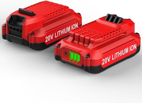 AYTXTG 2Pack 3.0Ah 20V Lithium Battery Replacement Craftsman 20V Battery CMCB202 CMCB202-2 CMCB204 CMCB204-2 Craftsman V20 Battery + CMCB104 V20 Battery Portable Charger in Saudi Arabia