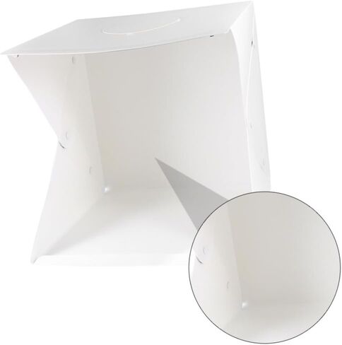 TEHAUX 40cm Portable Folding Photography Light Box with Adjustable LED Brightness, Dual Light Bars and 6 Colored Backdrops for Product Photo Studio and Mini Shooting Tent in Kuwait