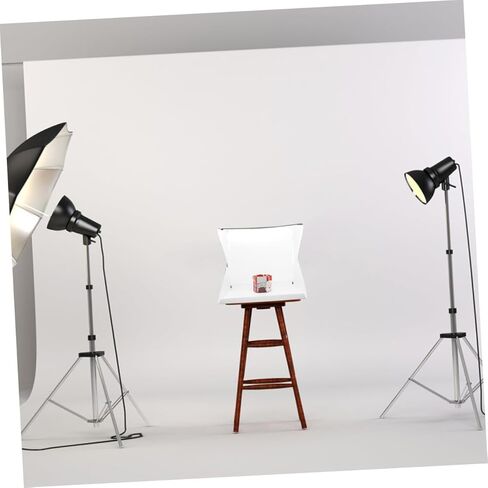 TEHAUX 40cm Portable Folding Photography Light Box with Adjustable LED Brightness, Dual Light Bars and 6 Colored Backdrops for Product Photo Studio and Mini Shooting Tent in Kuwait