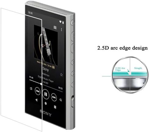 واقي شاشة Zshion متوافق مع فيلم Sony NW-A306,9H من الزجاج المقوى مع مضاد لبصمات الأصابع وخالي من الفقاعات [عبوة من قطعتين] in Kuwait