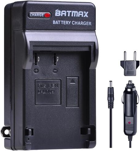 Batmax 2X D-Li109 بطارية + شاحن لكاميرات Pentax K-R K-30 K-50 K-500 K-S1 K-S2 K-70 7.4V 1800mAh قابلة للشحن ليثيوم أيون in Kuwait