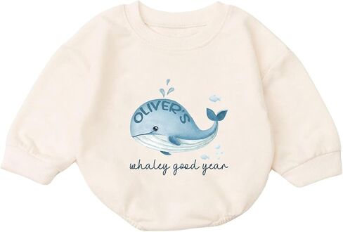 Custom O'FISHALLY 1st Birthday Boy Sweatshirt, Personalized Shark Ocean Theme Outfit with Name, Cute in Saudi Arabia