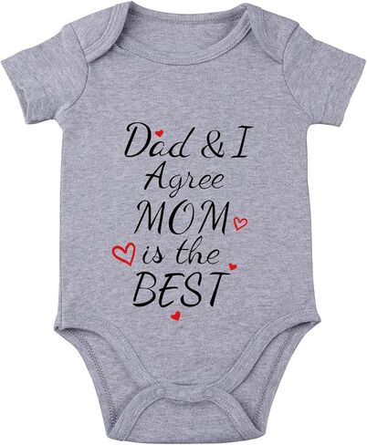 listery Mamas Boy Girl Baby Clothes I Love Mommy Baby Clothes I Agree Mom Is The Best Newborn Mothers Day Infant Bodysuit in Kuwait