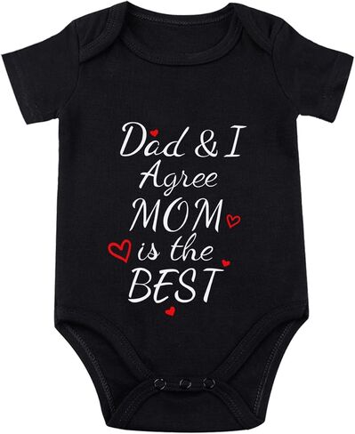 listery Mamas Boy Girl Baby Clothes I Love Mommy Baby Clothes I Agree Mom Is The Best Newborn Mothers Day Infant Bodysuit in Kuwait