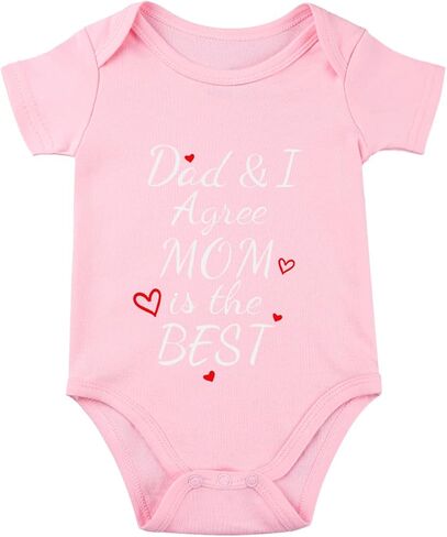 listery Mamas Boy Girl Baby Clothes I Love Mommy Baby Clothes I Agree Mom Is The Best Newborn Mothers Day Infant Bodysuit in Kuwait
